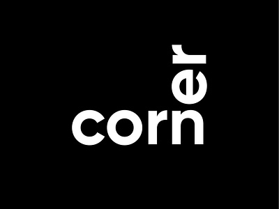 Typography concept of Corner logo
