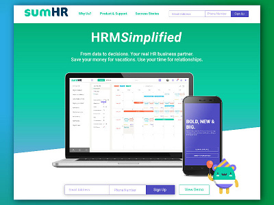 Sumhr Landing Page