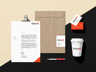 Logo & Brand Identity Design - SutraHR branding creative digital graphics identity logo minimal mockups services stationary sutrahr websites