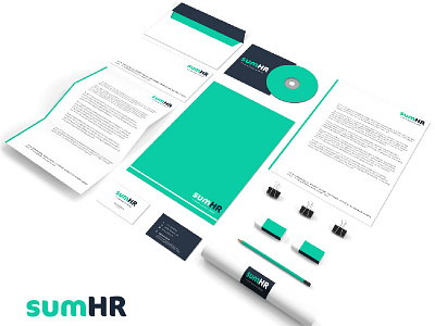 Brand Identity Design - sumHR branding color communicaion ecommerce graphics icon identity illustration interection logo logoplace logotype minimal packaging payroll software stationary typography ui ux design visual