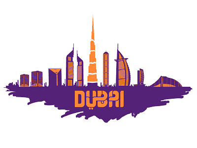 Dubai Illustration artist branding color creative design dubai graphics icon identity illustration logoplace logotype minimal mockups packaging stationary typography vector visual world