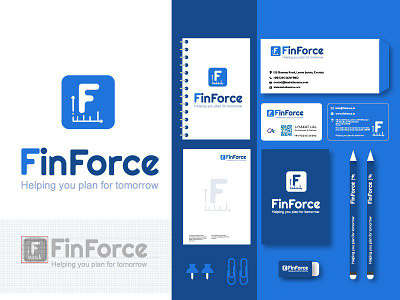 Best Branding & Identity - FinForce branding ecommerce fibonacci graphics identity illustration logo psd stationary vector visualise websites