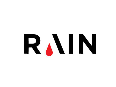 Typography concept of Rain logo