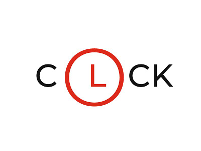 Typography concept of Clock logo