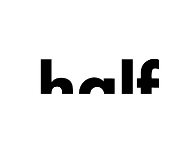 Typography concept of Half logo