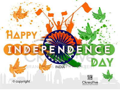 Happy Independence Day India -15 Aug freedon graphics illustration independence day independence day flyer india india flag post republic day