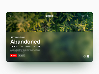 Netflix Landing Page Concept concept concept design forest freetime landing design landing page landing page design netflix sketch sketch 3 ui user interface web work