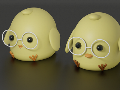 3D Baby chickens