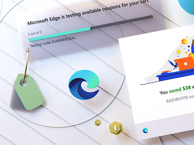 Shopping in Microsoft Edge 3d blender blender3d design microsoft shopping ui ux