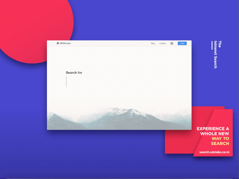 SDSLabs Search interaction landing page principle sdslabs search ui