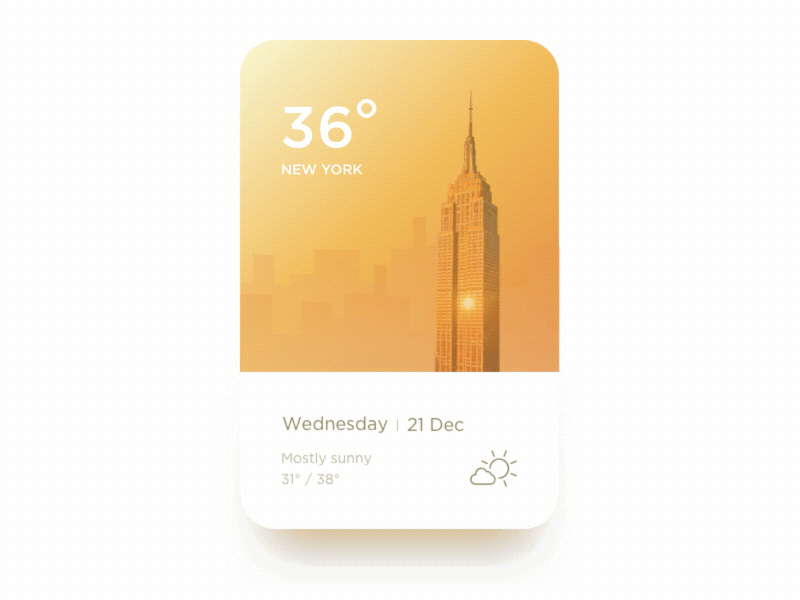 Weather Card ui