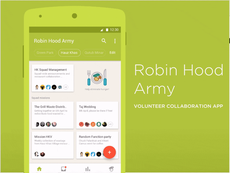 Robin Hood Army - Volunteer Collaboration App