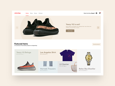 Exclusive Clothing Website Concept clothing cloths concept minimal shop ui webdesign webshop website yeezy
