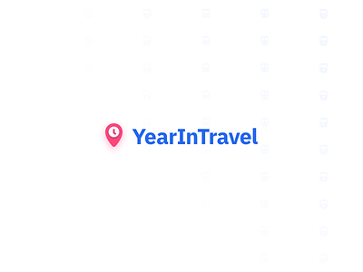 YearInTravel Logo brand design branding clean design fresh icon logo map vector wordmark