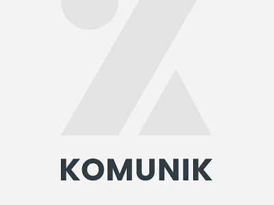KOMUNIK branding logo minimal startup symbol