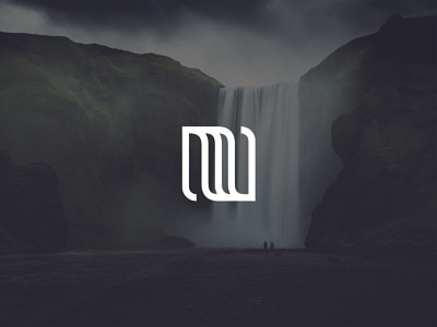 Waterfall Mark branding branding concept linear logo logo design mark minimalist monoline symbol waterfall