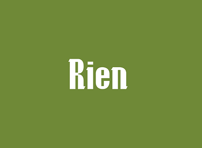 Rien Logo branding branding design design graphic design logo logo design type design typography