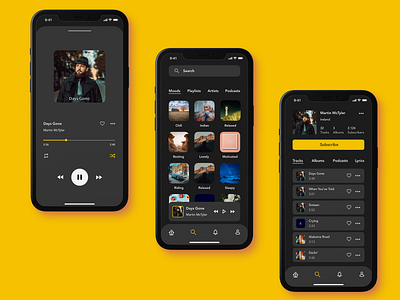 Daily UI #09 - Music Player mobile app music app music player music player app music player ui musician pause play search