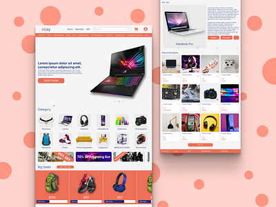 Ebay Redesign Website challenge design e commerce e commerce e commerce website redesign shop shopping shopping website ui ui design ui ux ux ux design web website website design