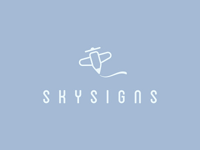 SkySigns Logo - 1 of 30 Day Logo Challenge 30 logos 30 days branding graphic design logo plane skywriting