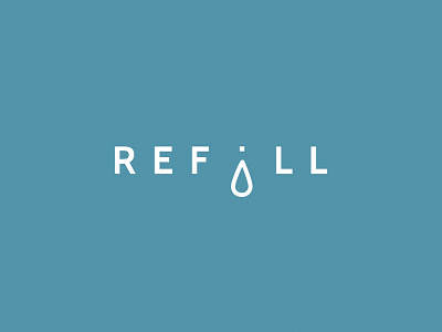 Refill Logo - 3 of 30 day logo Challenge 30 logos 30 days branding design graphic design logo minimal water