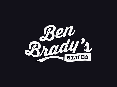 Ben Brady's Blues Logo blue branding grunge identity logo music retro typography
