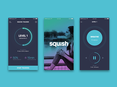 Squish Trainer App app design fitness mobile ui user interface ux women