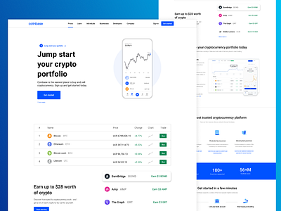 Coinbase website redesign