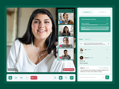 Video Conferencing desktop app UI design