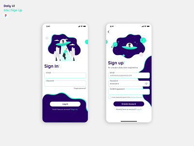 Daily UI 001 | Sign Up app daily ui dailyui design figma mobile sign in signup ui uichallenge uidesign ux uxui