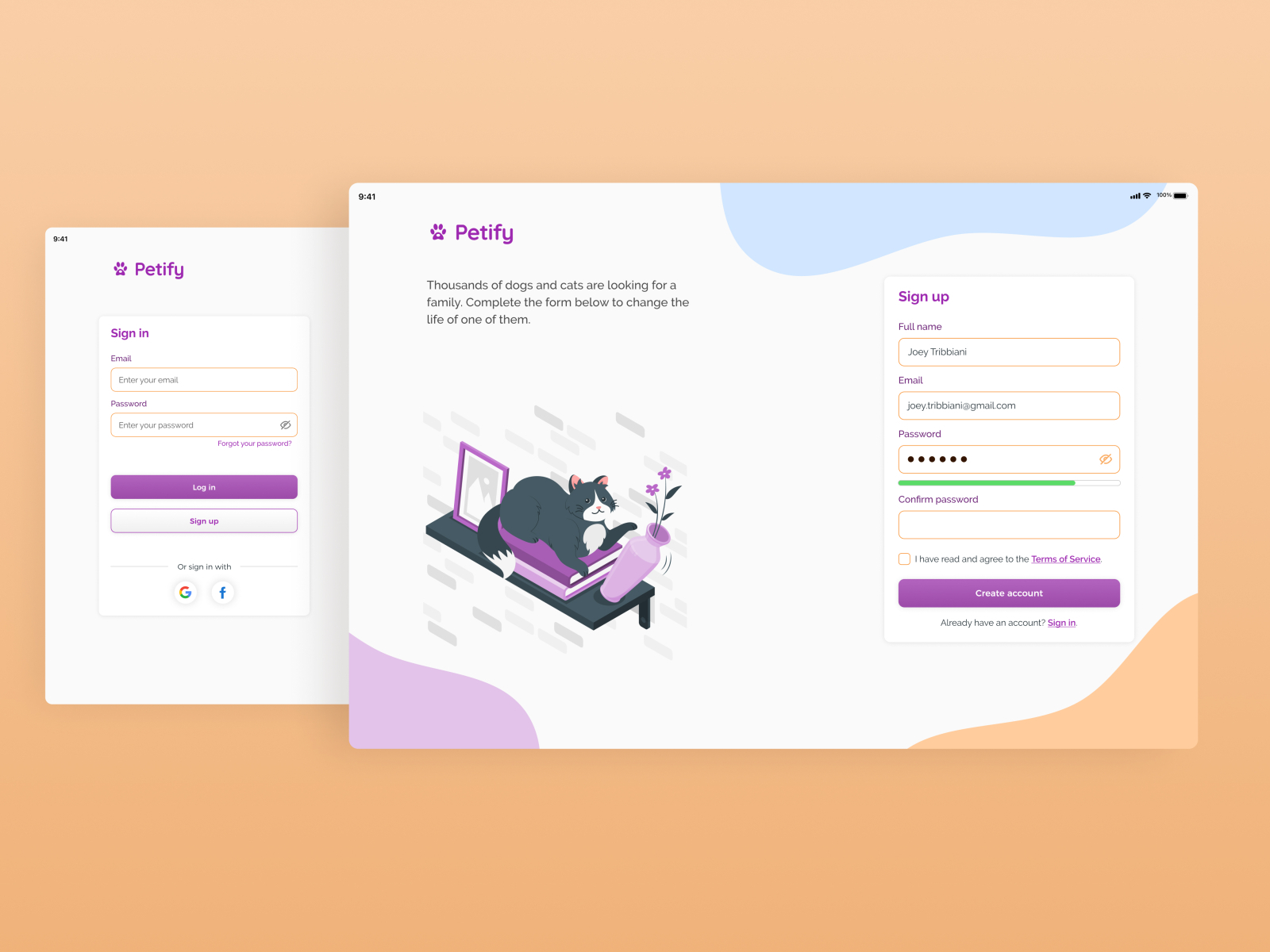 UI Marathon #07 | Sign Up by Agustina Hermida on Dribbble