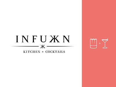 INFUXN Rebrand bar branding cocktail cocktail bar kitchen logo logomark rebrand wordmark