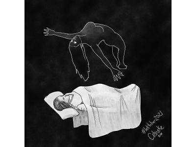 Sometimes when I sleep… drawing editorial illustration illustration