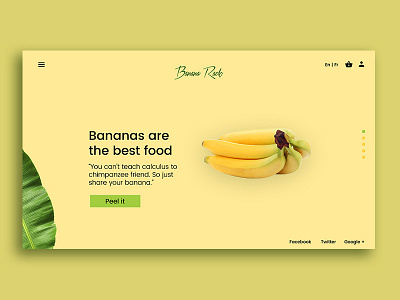 Daily UI #003 - Landing Page banana dailyui hyderabad india interaction design ui design uiux