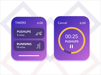 Daily UI #014 Countdown Timer apple bengaluru challenge countdown daily dailyui gradient iwatch timer workout