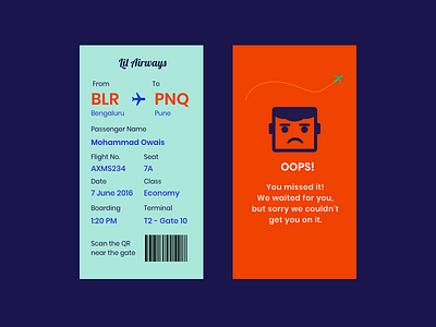 Daily UI #024 Boarding Pass