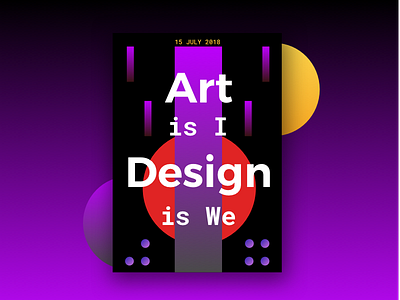 Art vs Design - #2 of UXD Poster Series art art vs design bright colors design poster