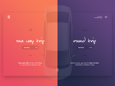 Taxi Service Website Concept cab clear design indication navigation one way progressive taxi travel ui ux website