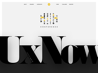 UxNow 2019 conference design interaction minimal typography ui ux vector