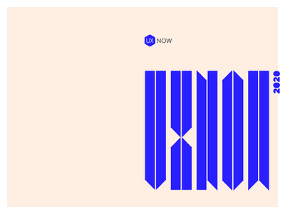 UxNow 2020 branding conference design lines logo minimal poster shark typography ui ux