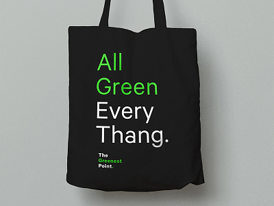 The Greenest Point tote green the greenest point tote bag