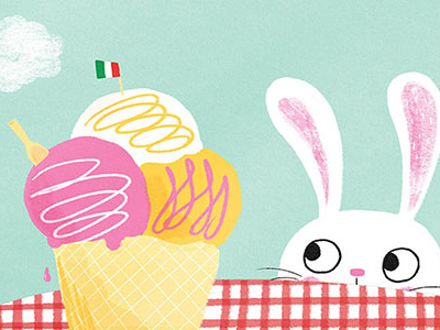 Bologna Bunny bunny childrens digital ice cream illustration photoshop publishing