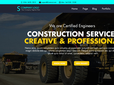 Construction Website - Website Design branding graphic design