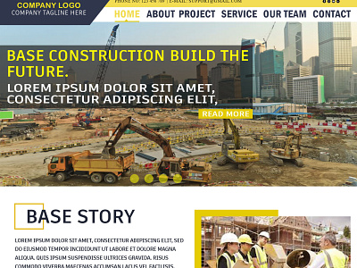 Base Construction Website - Website Design branding graphic design