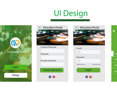 Education UI Kit Design - PSD UI design