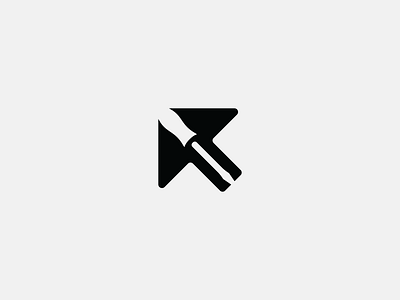 repair black branding design fixing icon letter logo negative space refurbished repair screwdriver simple