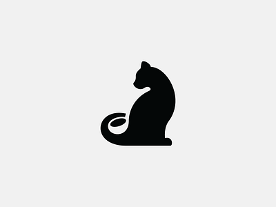 cat kitchen animal black cat cooking design feline food kitchen ladle logo negative space pet simple