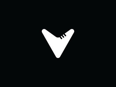 V shoes black branding design icon letter logo negative space running shoes simple sneaker speed velocity white