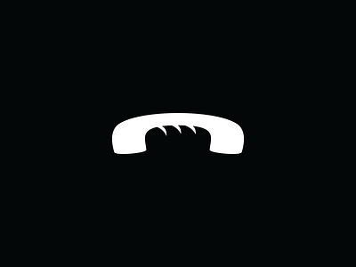 call me bread black bread call delivery design food icon logo negative space online order phone simple telephone