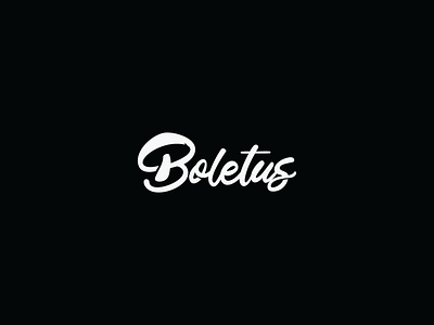 boletus b black boletus branding fungi letter logo mushroom negative space simple typography white